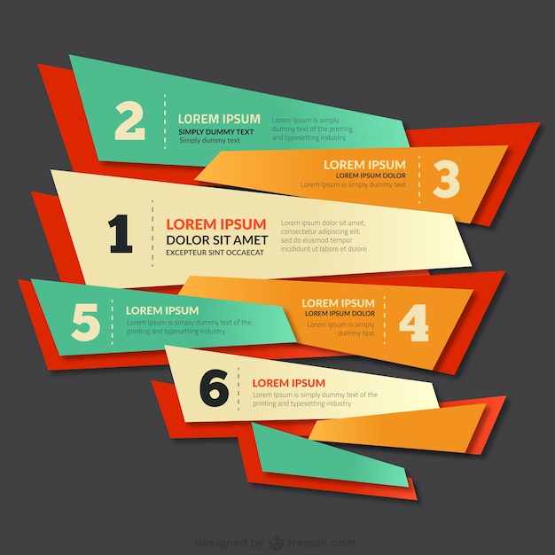 Free Vector Colorful Banner With Numbers