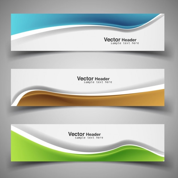 Free Vector | Colorful banners set