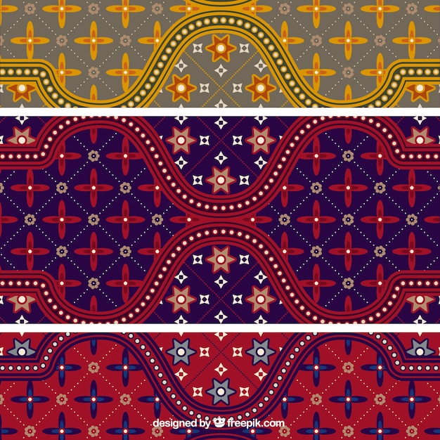 Premium Vector Colorful Batik Pattern Illustrator Vector