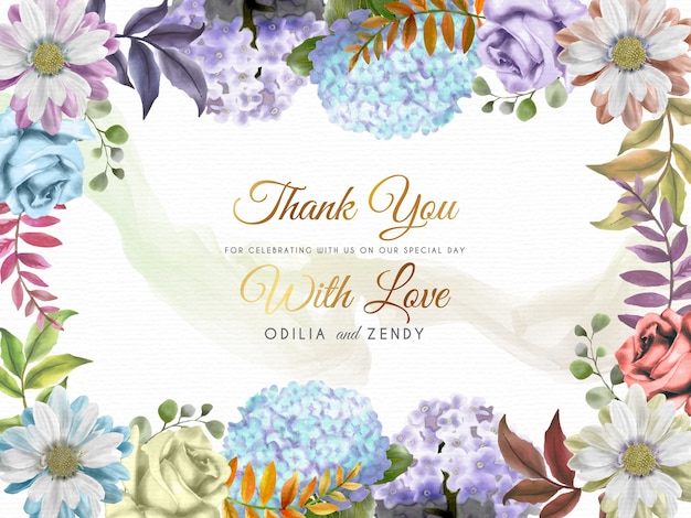 Premium Vector | Colorful and beautiful floral watercolor wedding ...