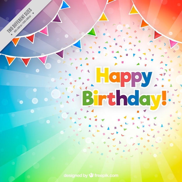 Free Vector | Colorful birthday background
