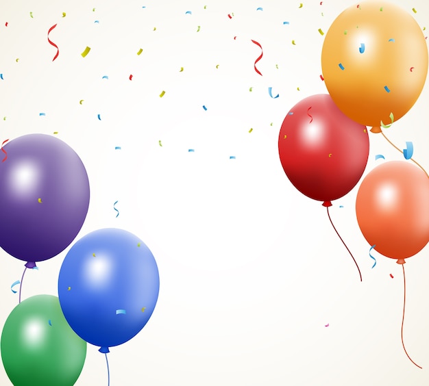 Download Colorful birthday balloons | Premium Vector