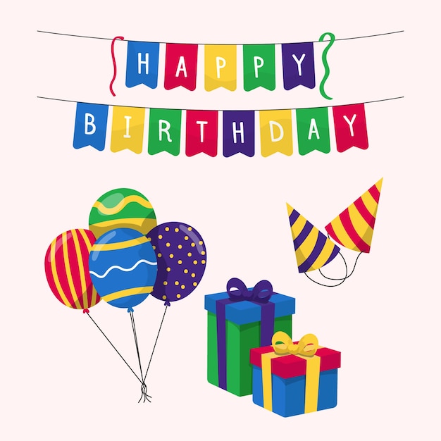 free-vector-colorful-birthday-ornaments