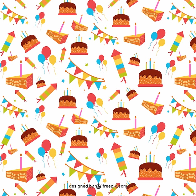 Free Vector | Colorful birthday pattern