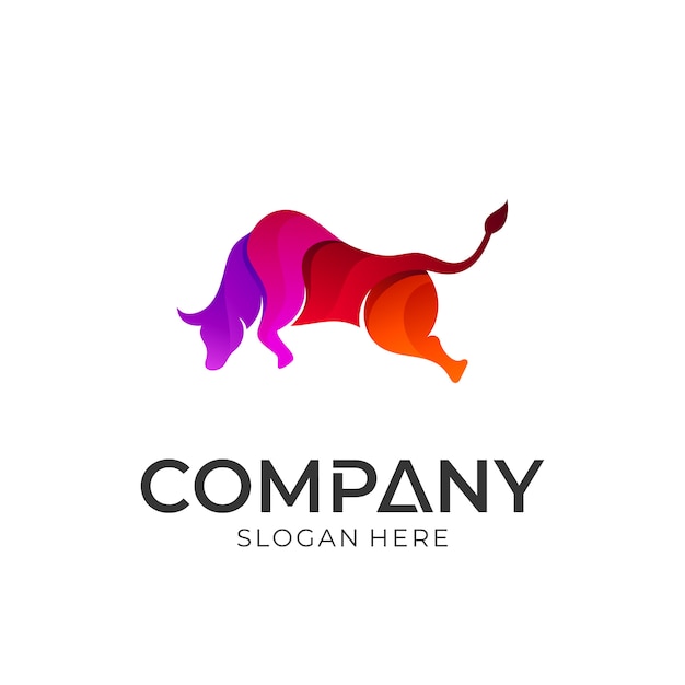Download Free Colorful Bull Logo Design Premium Vector Use our free logo maker to create a logo and build your brand. Put your logo on business cards, promotional products, or your website for brand visibility.