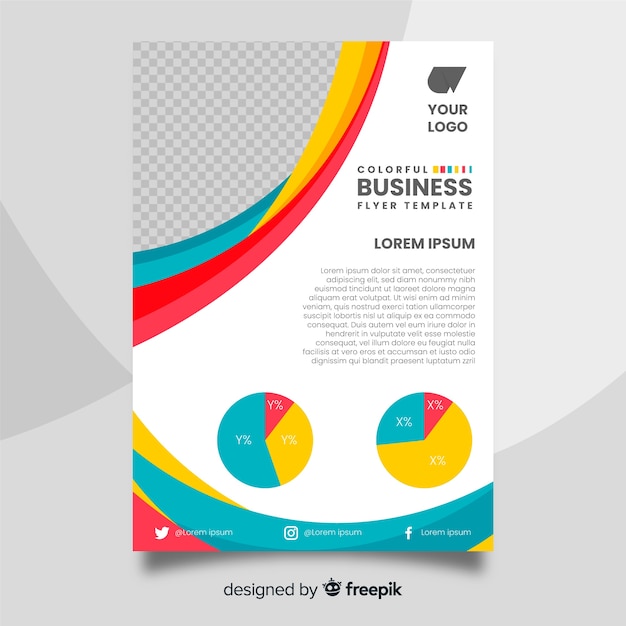 Free Vector | Colorful business flyer template