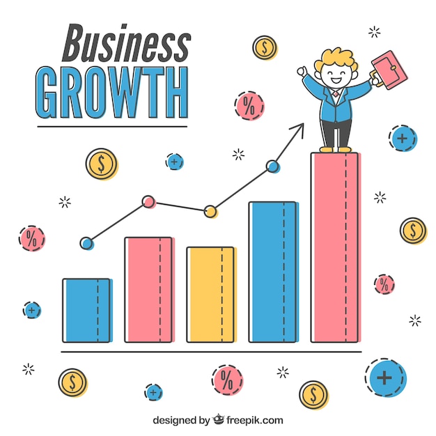 Free Vector | Colorful business growth concept