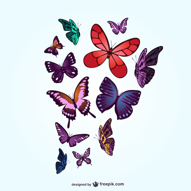 Free Free 185 Colorful Butterfly Svg Free SVG PNG EPS DXF File