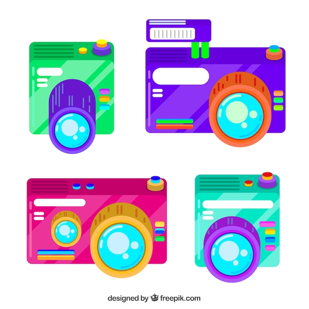 Colorful camera collection