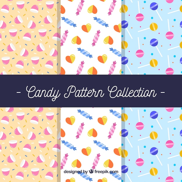 Lollipops and Jellybeans digital paper Candy Seamless Patterns