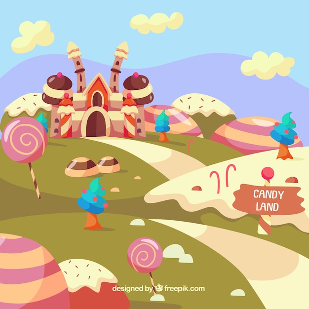 candy land vector free download