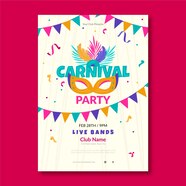 Free Vector Colorful Carnival Flyer Template