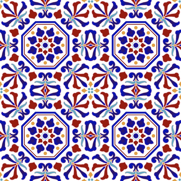 Premium Vector Colorful ceramic pattern