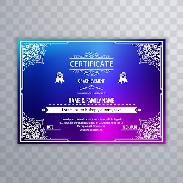 Download Colorful certificate design | Free Vector