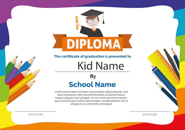 Free Certificate Template For Kids from image.freepik.com
