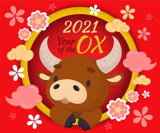 Free Vector | Colorful chinese new year 2021