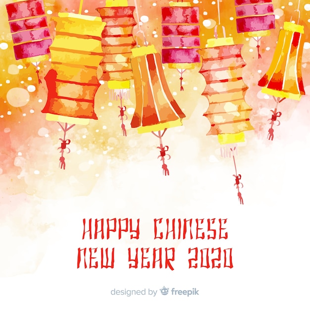 Free Vector | Colorful chinese new year background