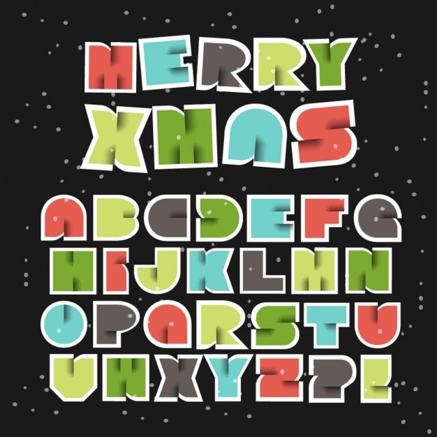 Download Free Vector | Colorful christmas alphabet