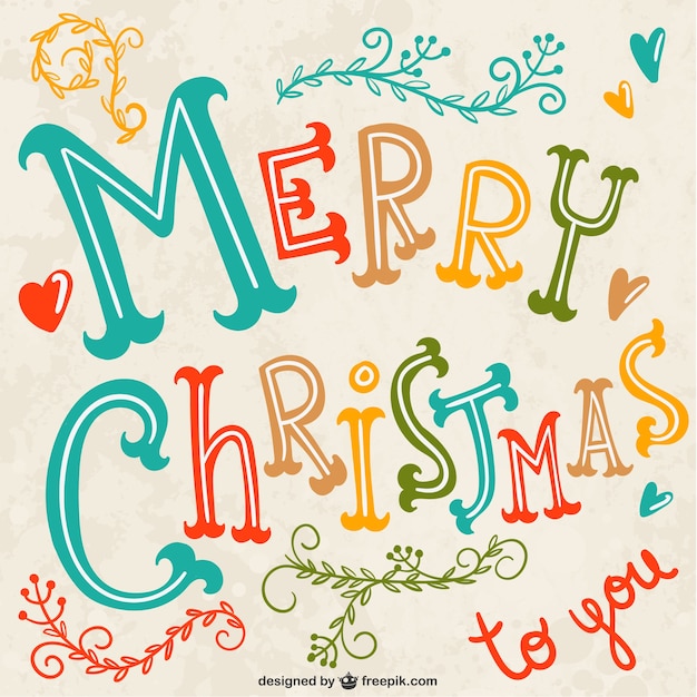 Free Vector | Colorful christmas lettering