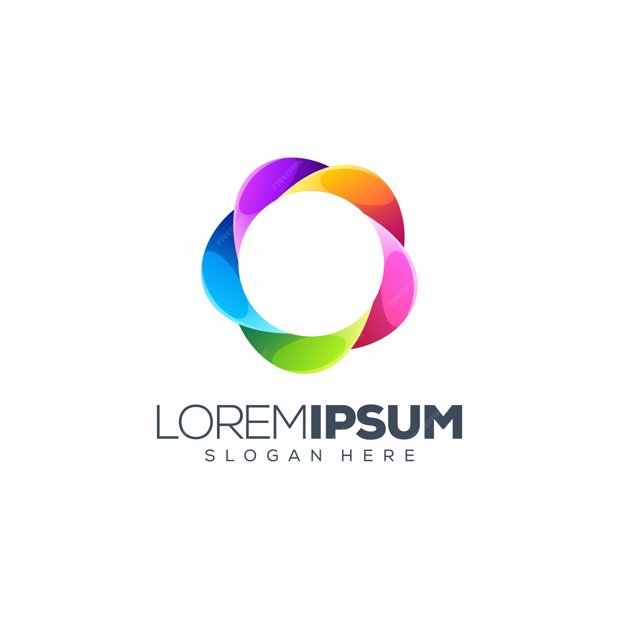 Premium Vector | Colorful circle logo design