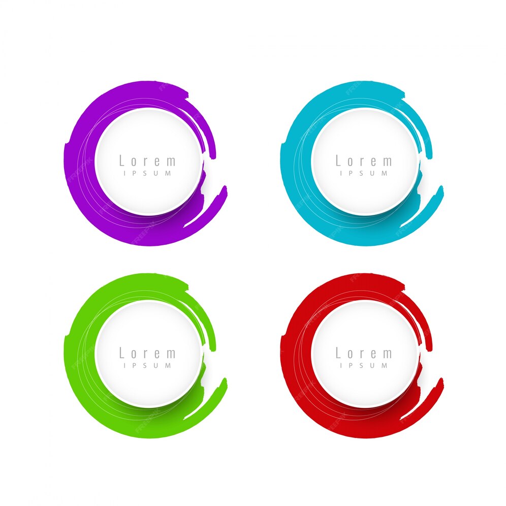 Free Vector | Colorful circular design elements with space for text