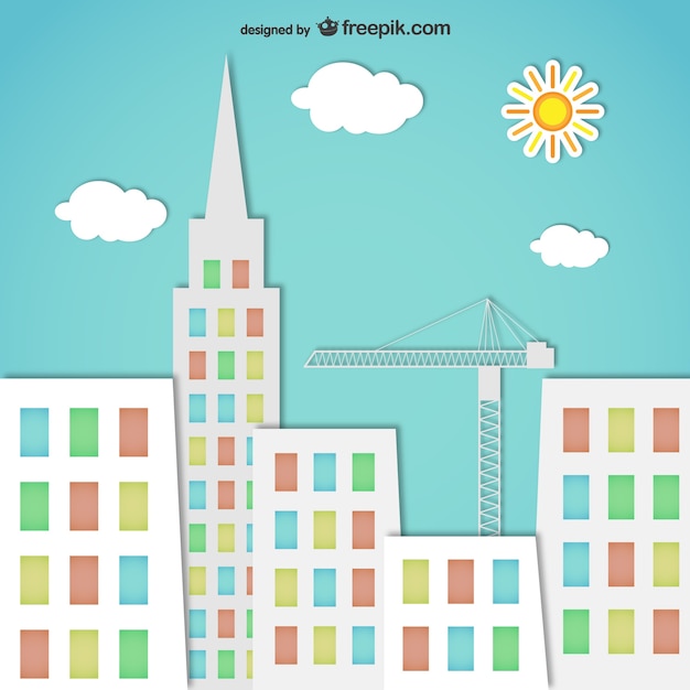 Free Vector | Colorful city silhouettes