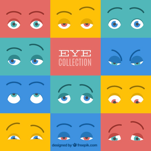 Colorful collection of eyes