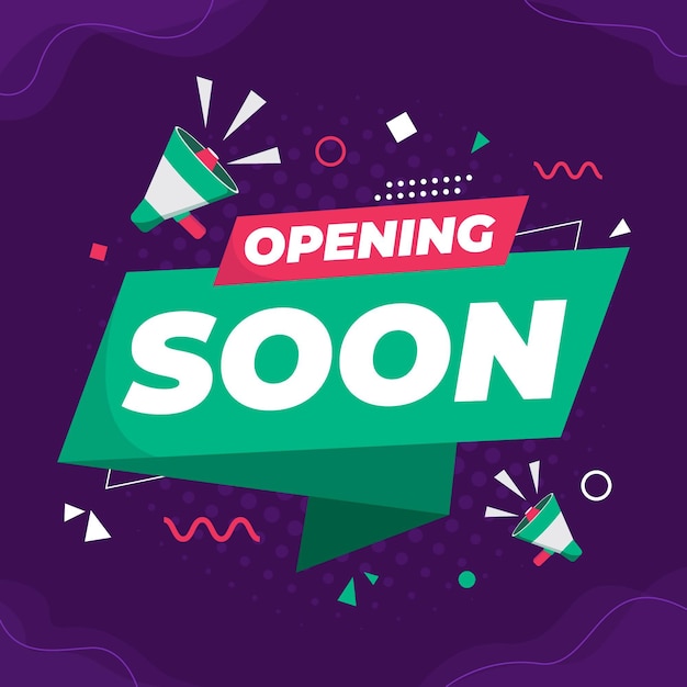 Free Vector | Colorful coming soon promo background