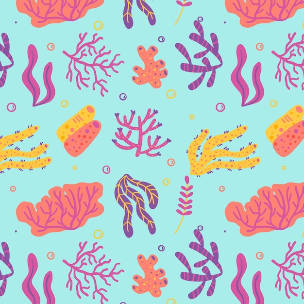 Free Vector | Colorful coral pattern