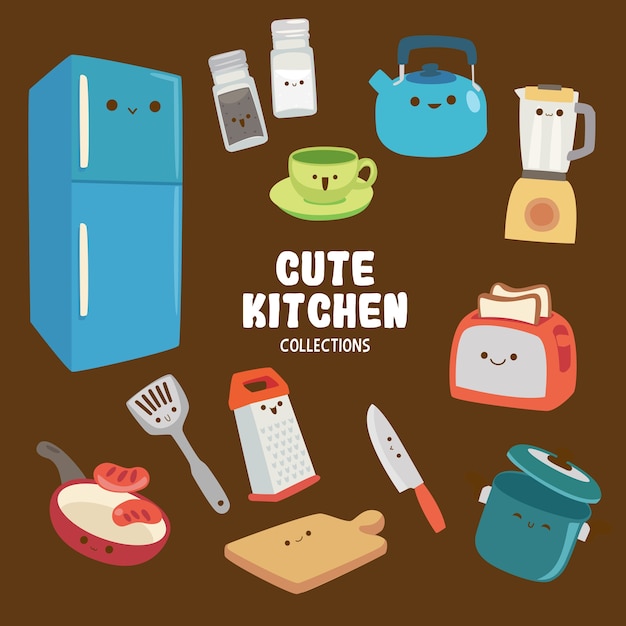 Premium Vector | Colorful and cute objects