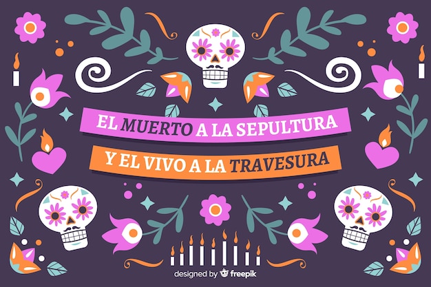 Download Free Colorful Dia De Muertos Background In Flat Design Free Vector Use our free logo maker to create a logo and build your brand. Put your logo on business cards, promotional products, or your website for brand visibility.