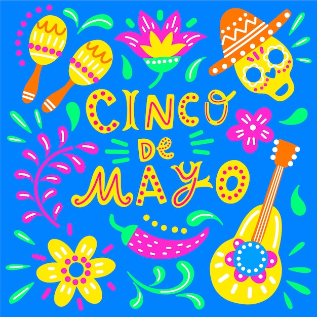 Free Vector | Colorful drawing of cinco de mayo