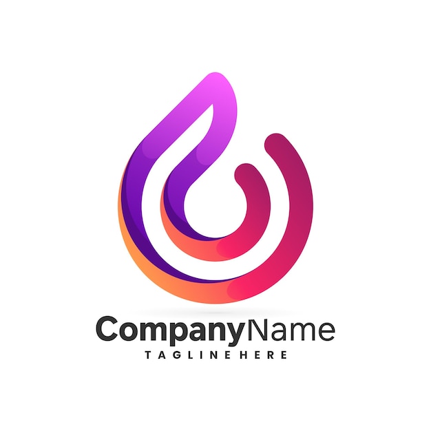 Premium Vector | Colorful droplets logo design template