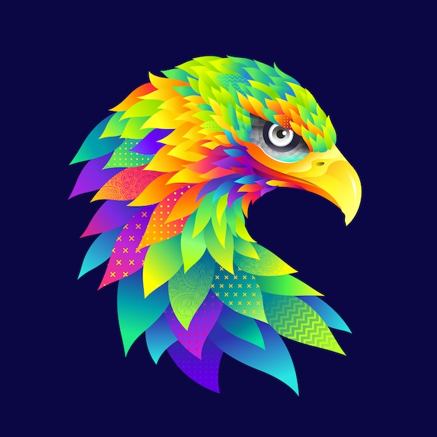 Premium Vector Colorful Eagle Illustration