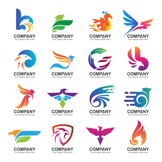 Download Free Colorful Eagle Logo Design Collection Premium Vector Use our free logo maker to create a logo and build your brand. Put your logo on business cards, promotional products, or your website for brand visibility.