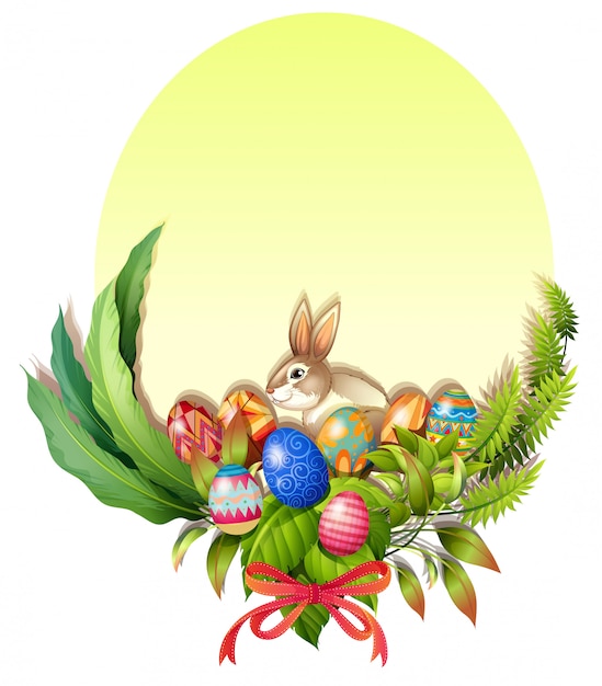 Download A colorful easter-designed border | Free Vector