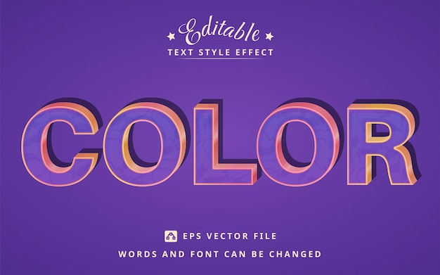 Premium Vector | Colorful editable text effect