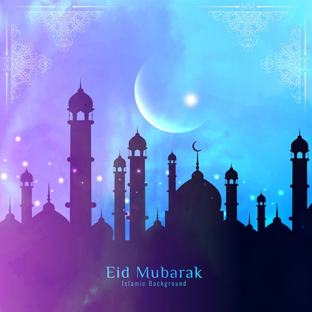 Free Vector | Colorful eid mubarak vector design