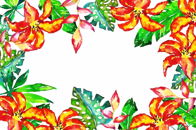 Free Vector | Colorful exotic floral wallpaper