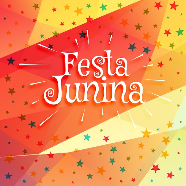 Colorful festa junina design with stars