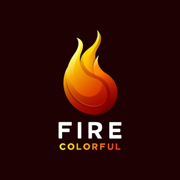 Premium Vector | Colorful fire logo