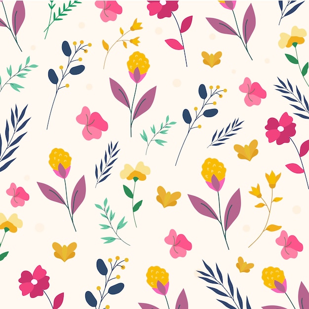 Premium Vector | Colorful floral pattern