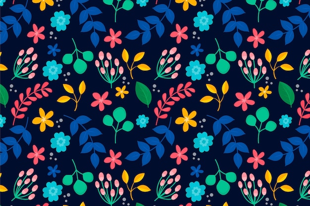 Colorful floral pattern | Free Vector