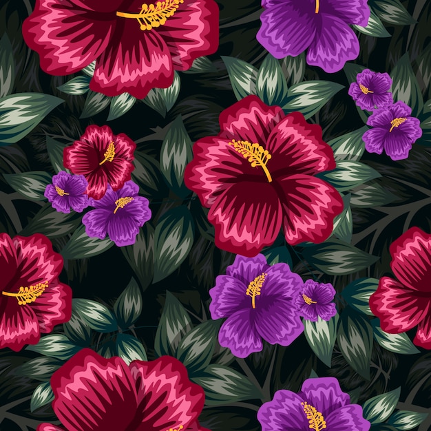 Premium Vector | Colorful Floral Seamless Pattern