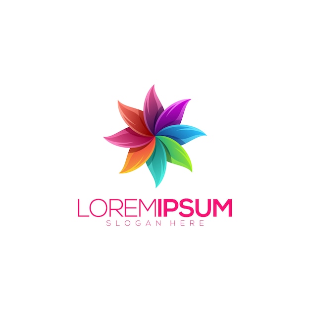 Premium Vector | Colorful flower logo