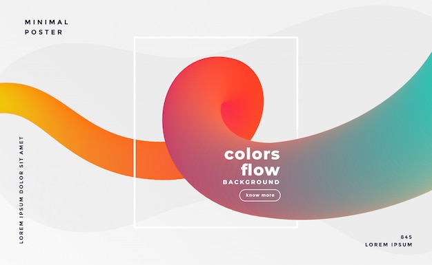 Colorful fluid loop banner background Free Vector