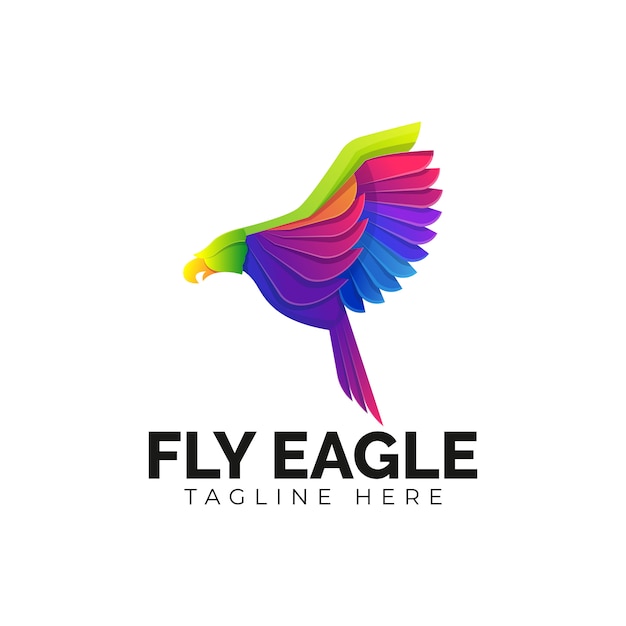 Download Free Colorful Fly Eagle Logo Template Premium Vector Use our free logo maker to create a logo and build your brand. Put your logo on business cards, promotional products, or your website for brand visibility.