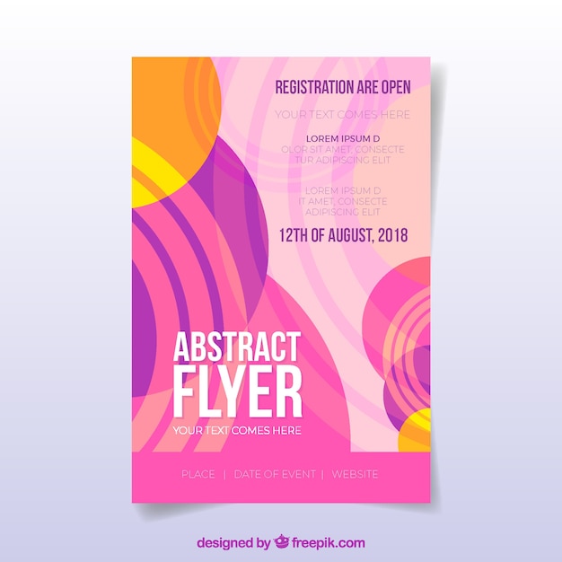 Free Vector | Colorful Flyer Template With Abstract Shapes