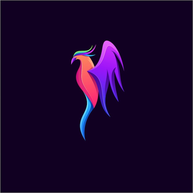 Premium Vector | Colorful flying bird logo design