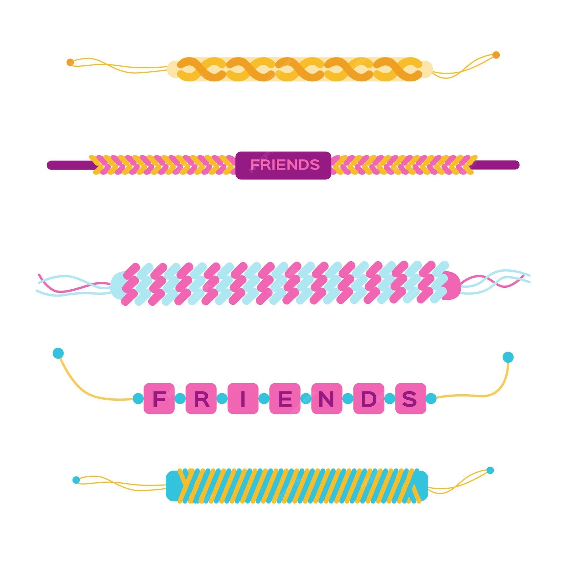 free-vector-colorful-friendship-band-collection